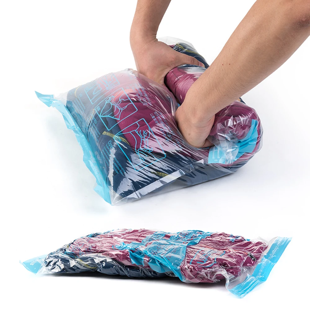 3PCS Hand Rolling Cloth Compression Bag Outdoor Tool Space Saver Vacuum