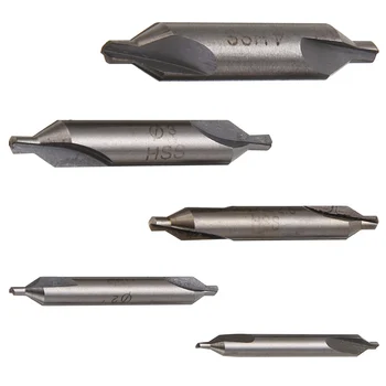 

New 5pcs HSS Combined Center Drills Bits 60 Degree Countersink Drill Set 1.5mm 2mm 2.5mm 3mm 4mm For Power Tools