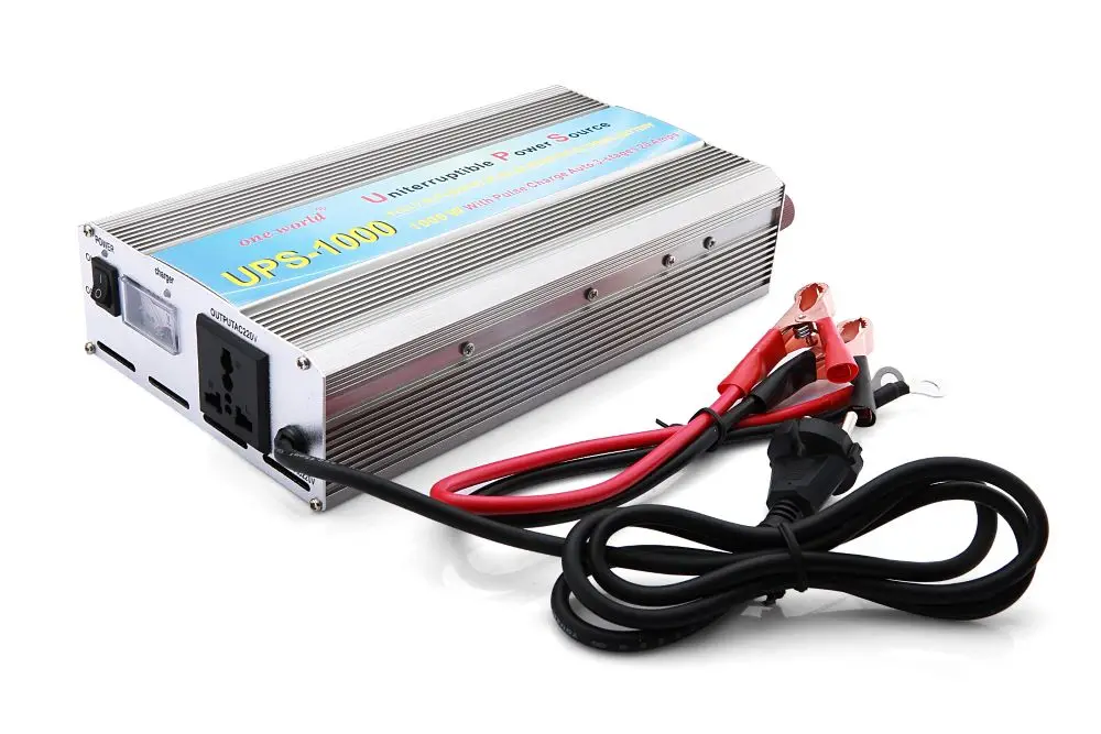 Полная мощность 1 кВт/1000 Вт UPS инвертор с зарядным устройством модифицированный синусоидальный инвертор с зарядным устройством