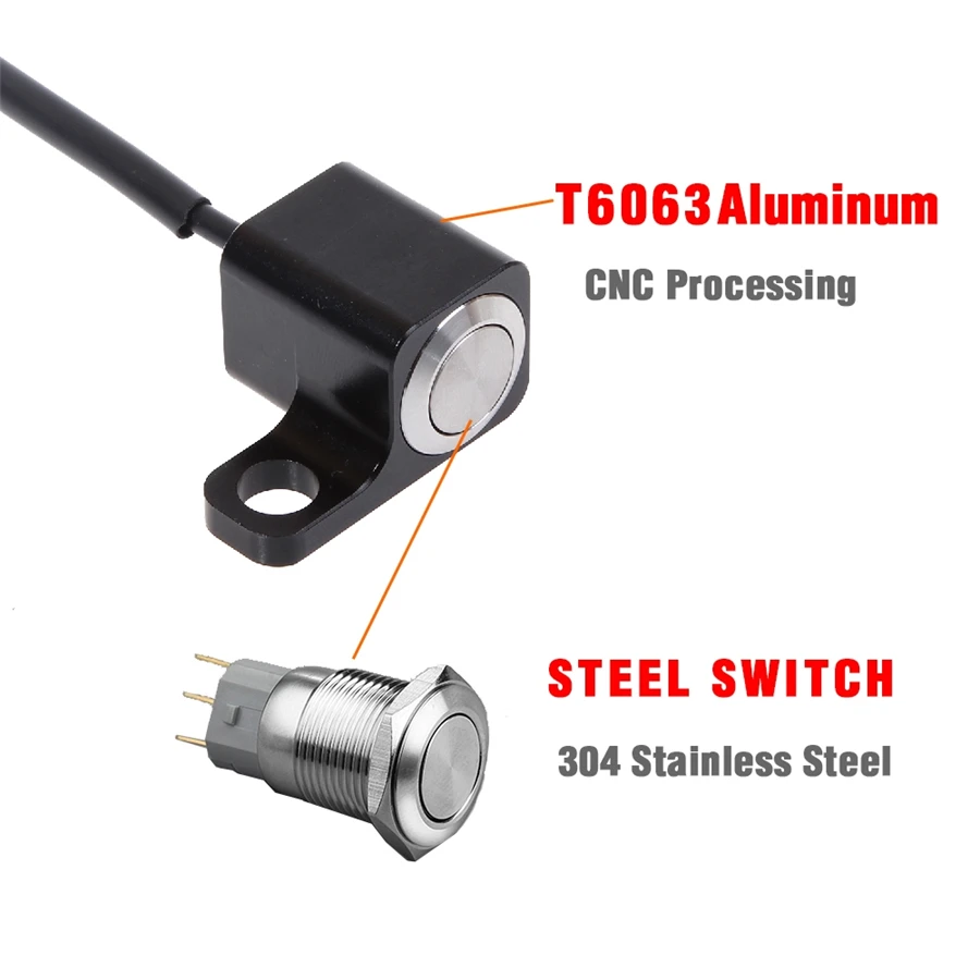 CNC алюминиевый переключатель на руле мотоцикла регулируемое крепление водонепроницаемый Рог двигателя старт Kill новая самовозвратная Кнопка сброса