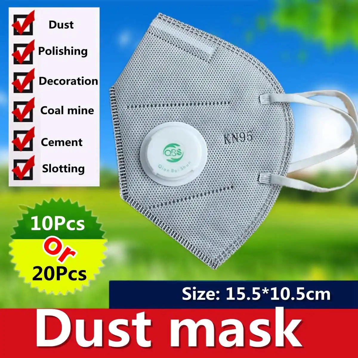 

PM2.5 Mask Face Anti Haze Mask Breath Valve Anti-dust Mouth Mask Cotton Activated Carbon Filter Respirator Mouth-muffle