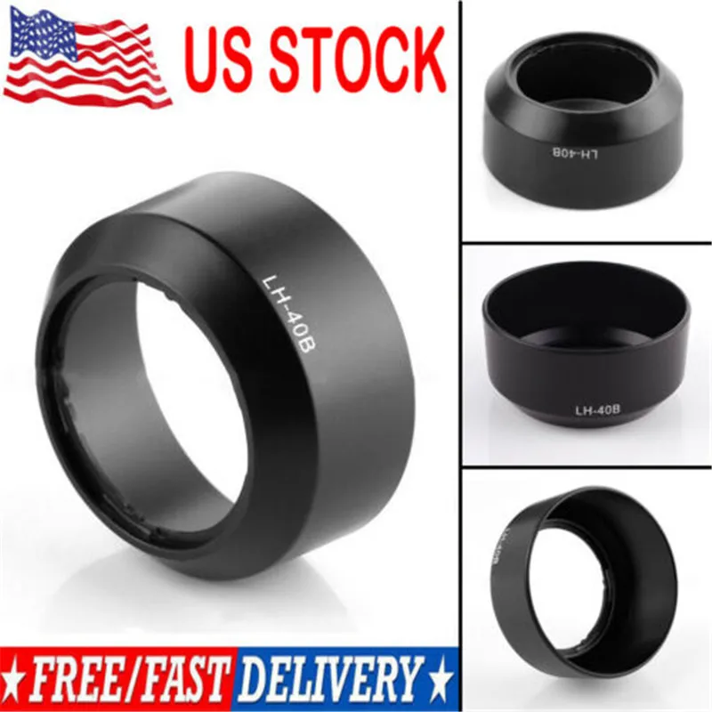 

Bayonet Lens Hood Shade for Olympus M.ZUIKO DIGITAL 45mm f1.8 Lens LH-40B Black