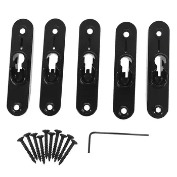 

4 or 5 String Bridge Saddles Heavy Duty Individual Bass Bridge Tailpiece Black