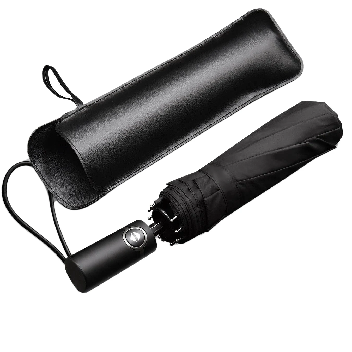 

Travel Umbrella, 10 Ribs Finest Windproof Umbrella With Teflon Coating, Auto Open Close And Upgraded Comfort Handle - Gift Lea