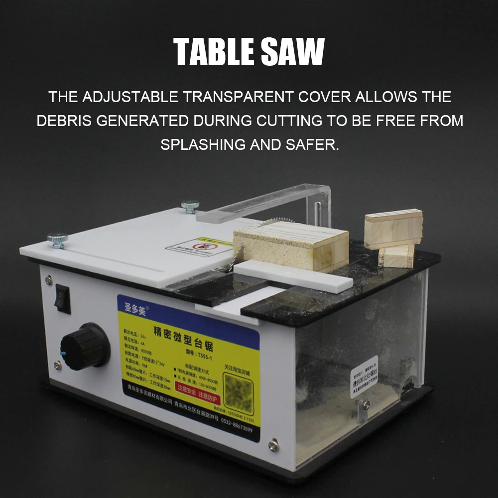 Mini Table Saw Handmade Woodworking Bench DIY Hobby Model Crafts Cutting Tool Multifunctional Bench Lathe Electric Saw