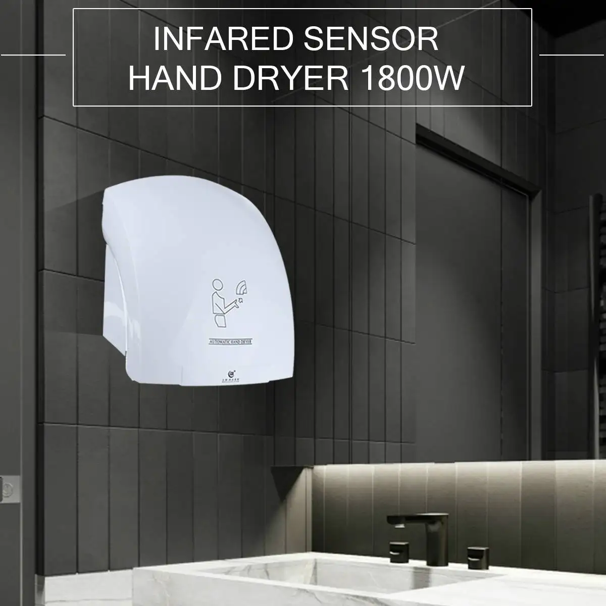 

Bathroom 1800W AU Sensor Hand Dryer Household Hotel Automatic Induction Infared Mute Toilets Hot Wind Hand Drying Machine