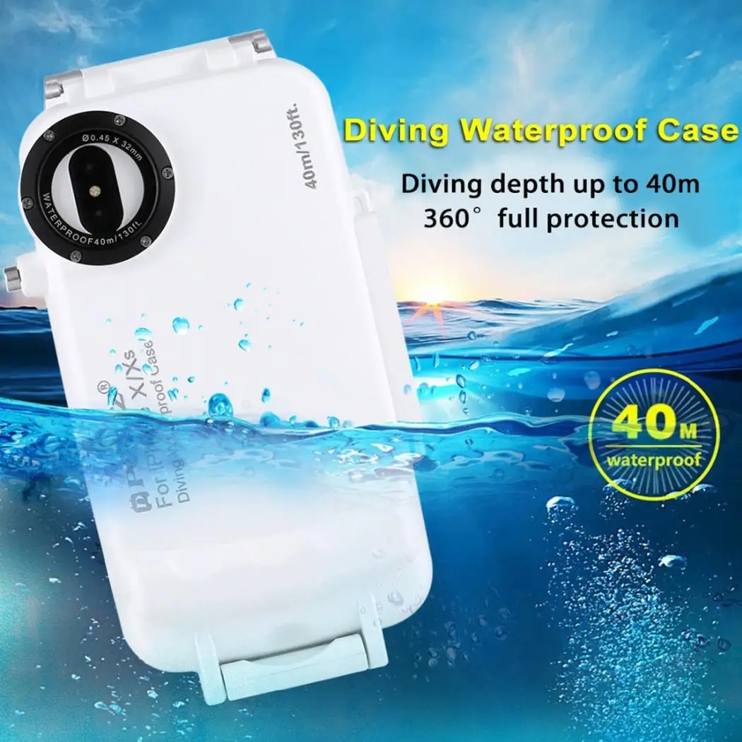 

Under Water Professional Waterproof Diving Protective Housing Photo Video Underwater Cover Case for iPhone 7/8/7p/8p/x/xs