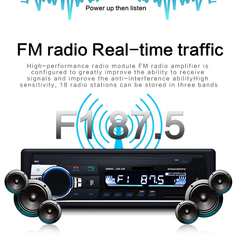 (WISH) Автомобильный MP3 плеер с Bluetooth картой USB дисковый аппарат автомобильная
