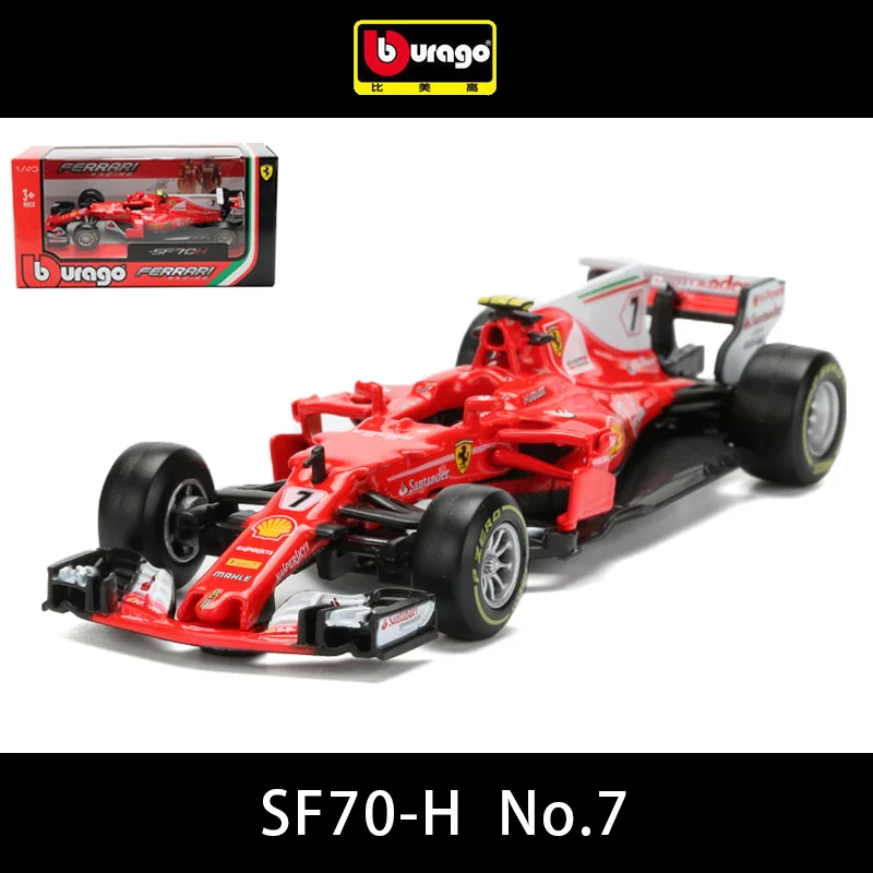 

Bburago 1:43 Alloy Racing Car Model Toy SF70-H No.7 Sports Cars Models Creative Toys For Kids Birthday Gift