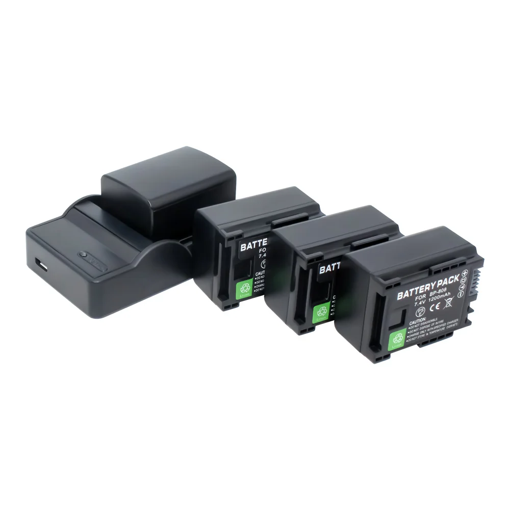 4 упаковочная батарея + USB зарядное устройство для CANON BP 808/809 XA10 фотокамера VIXIA HF G10