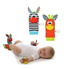 Детские Погремушки Мягкие Детская плюшевая игрушка ножные колокольчики стопы носок с погремушкой запястье колокольчиками для Newbron подарок Пасхальная игрушка