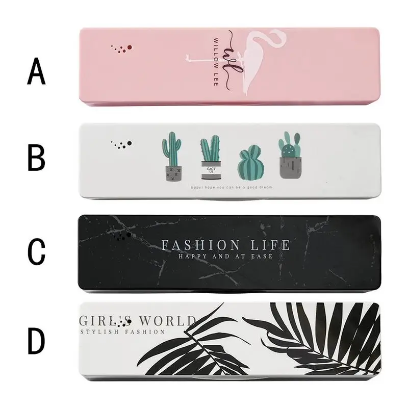 

Innovative Print Square Travel Toothbrush Box Travel Outdoor Toothpaste Organizer Makeup Brush Storage Case Home Supplies