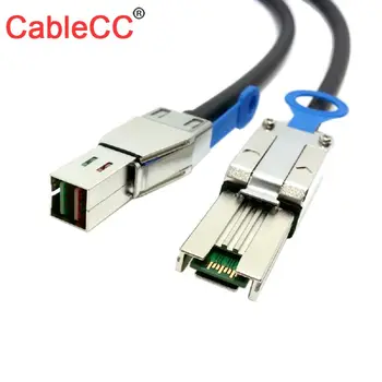 

10pcs/lot CY SF-067 External Mini SAS 4x SFF-8088 to mini sas High Density HD SFF-8644 data server Raid Cable 50cm