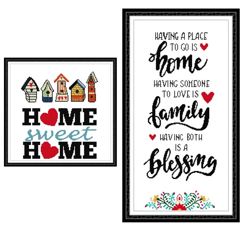 Cross Stitch Kits Embroidery Needlework Chinese Cross Stitch Dmc Sweet Home Printed Cross Stitch Decor Sets Gift Home Decor