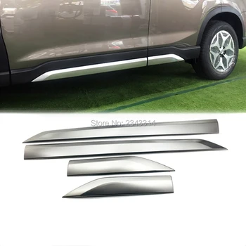 

For Subaru Forester 2018 2019 Stainless Steel Side Bottom Door Body Molding Cover Trims Frames Scuff Guard Plate Car Accessories