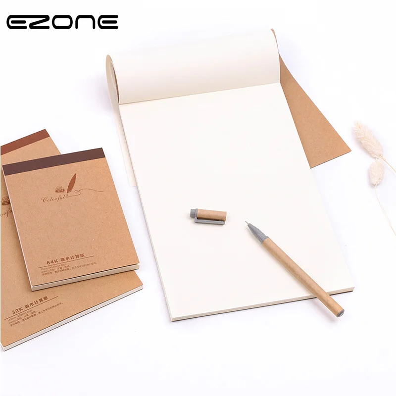 

EZONE 16/32/18K Cowhide Sketchbook For Children Painting Graffiti Drawing Traveler Sketching Notepad Student Stationery Supply