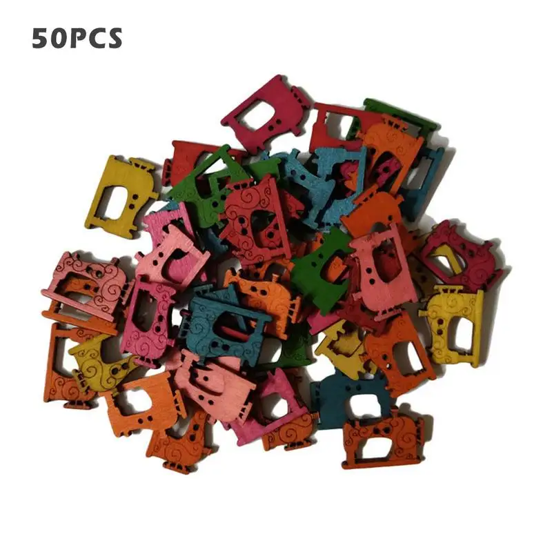 

50PCS Mixed Color Vintage Wooden Button DIY Sewing Machine Accessories Handmade Holiday Decoration Selling 2019 New