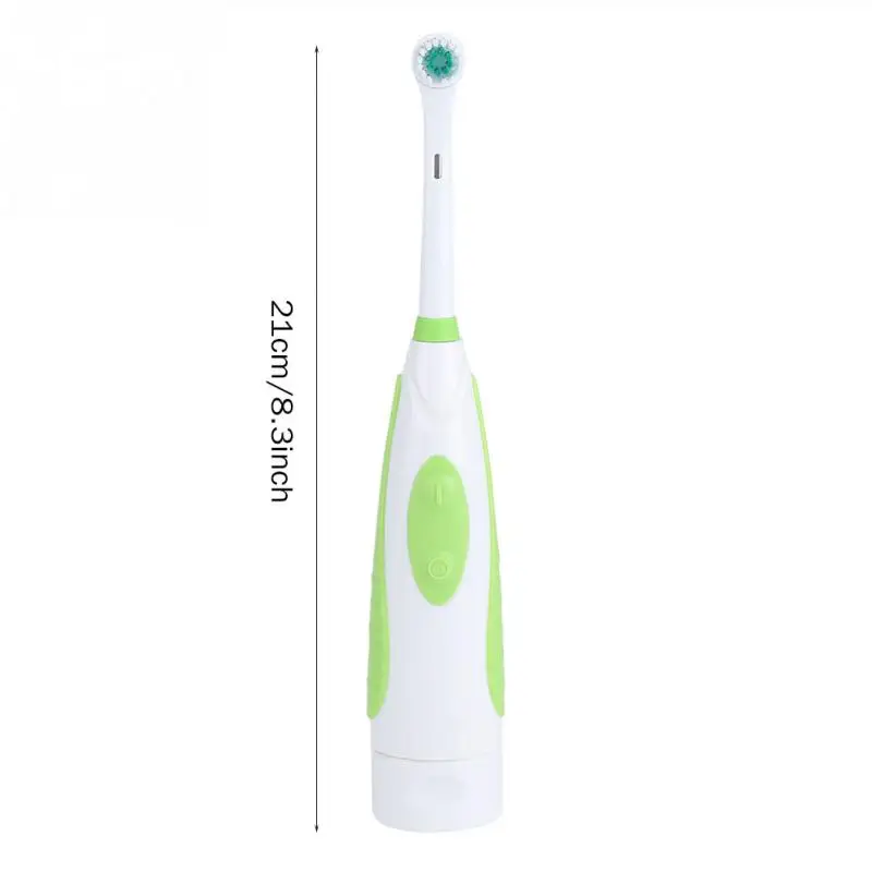 Новая дизайнерская электрическая зубная щетка на батарейках, водонепроницаемая зубная щетка для ухода за зубами, электрическая зубная щетка с головками+ 3 насадки для гигиены полости рта