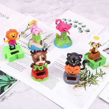 

LEEPEE Solar Powered Swinging Dancing Toy Car Dashboard Decoration Cute Animal Shape Car Ornament Plastic Auto Accessories
