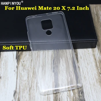 For Huawei Mate 20 X 20X 7.2" Ultra Thin Soft TPU Camera Protect Silicon Gel Transparent Case Back Cover 