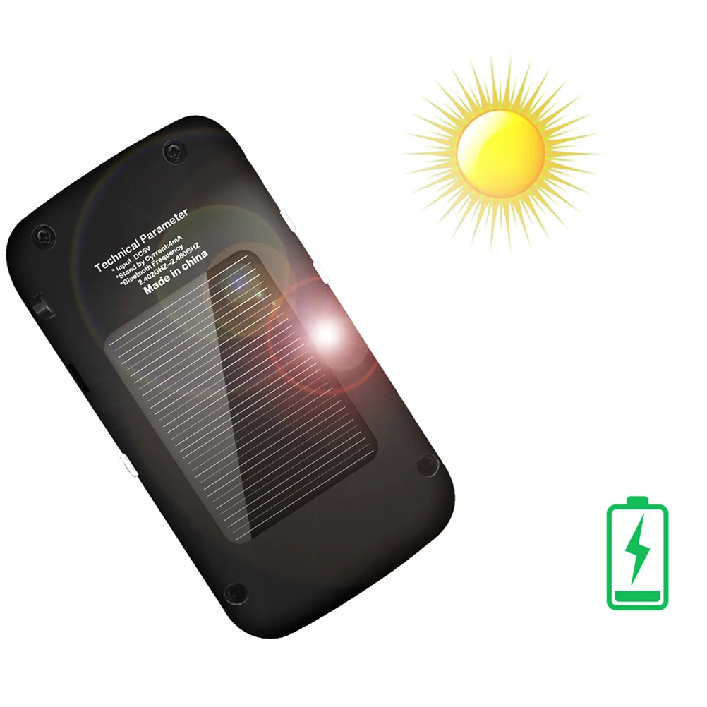 

1 Pc Mini Bluetooth V4.0 Wireless Car Kit Handsfree Audio Adapter Music Player Speaker Supports Solar Powered