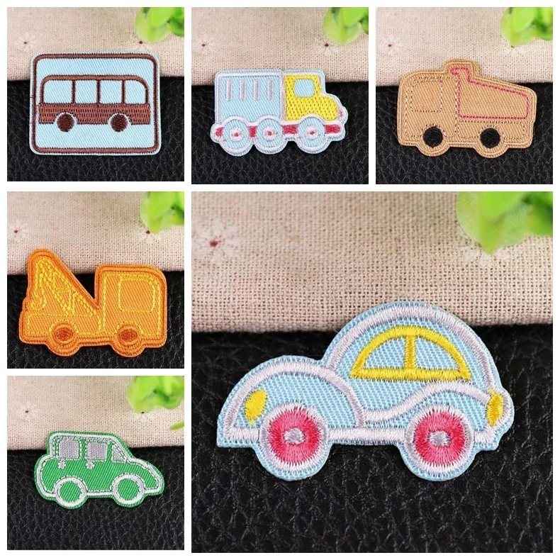 Fine Cool Various Cartoon Car Patches for Kids Iron on Applique ...