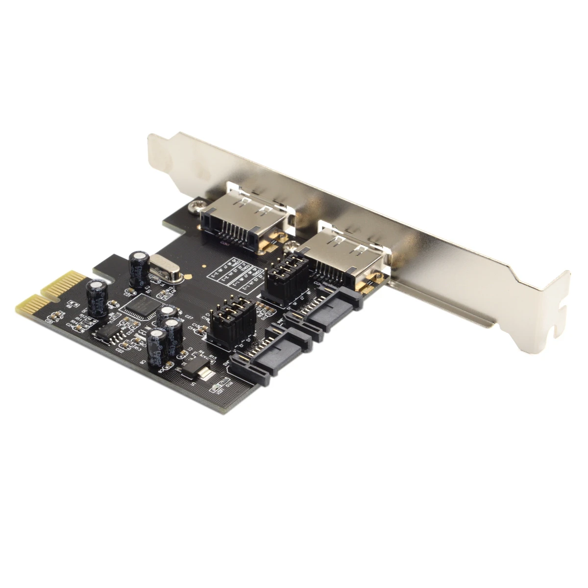 Jimier PCI E на 4 порта SATA 3 0 ESATA PCIE SATA3 6 Гбит/с карта расширения адаптер