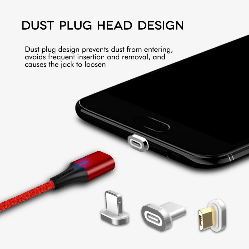 المصغّر USB كابل مغناطيسي المغناطيس سريعة تهمة 3A USB نوع C الكابلات 1 m ل iphone سامسونج الهاتف المحمول سريع شحن البيانات الحبل