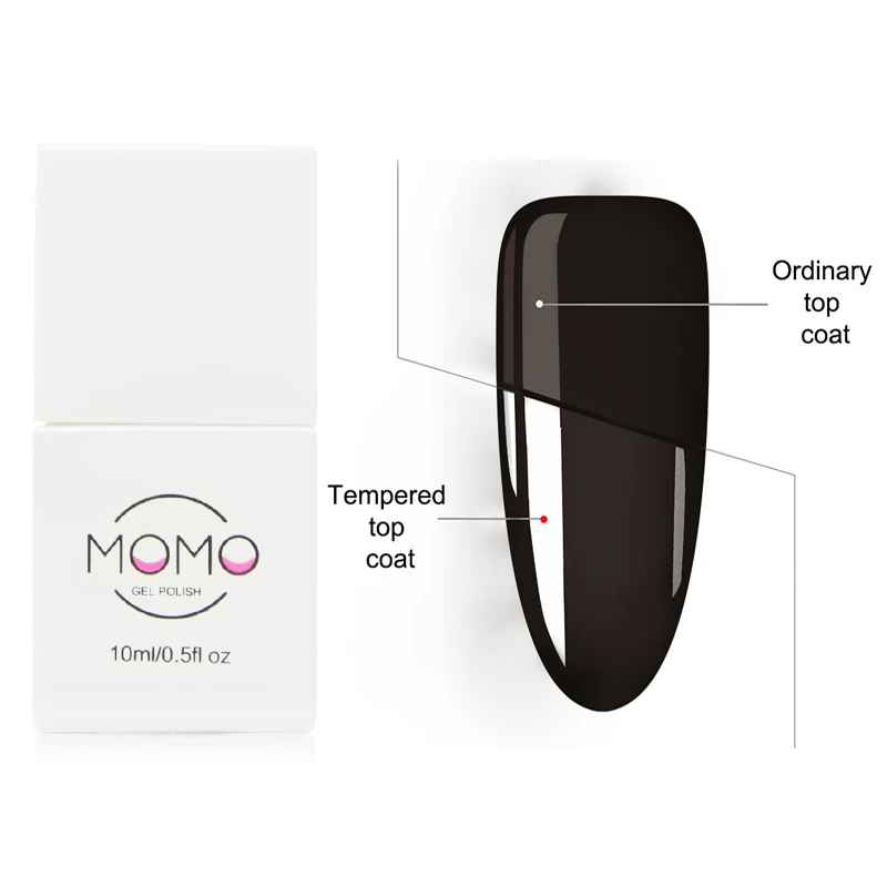 

MOMO Manicure Matte Top Coat Base Coat No Sticky Layer Tempered Top Coat 10ml 15ml Rubber Gel Nail Set Primer for Nails Art
