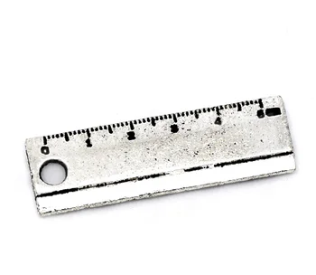

Lovely 50 Silver Color Ruler Charms Pendants 24x7.5mm (B09981)
