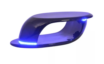 

VidaXL Coffee Table With LED Light Fiberglass White High Quality Material Café Tables Suitable For Home Office
