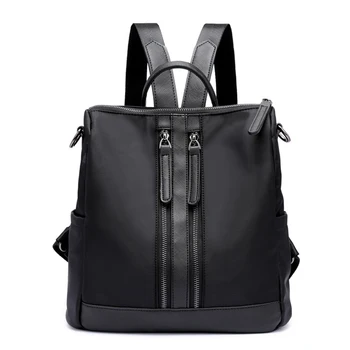 

Dual Zipper Design Backpack Women Waterproof Oxford Travel Backpacks Durable Solid Casual School Bags mochila feminina bolsa