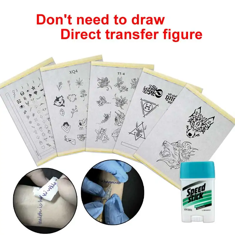 

Tattoo Transfer Paper with patterns kit Copy Paper Tracing Paper Supply Accesories 56g Gel Stencil Cream Body Art Tools set
