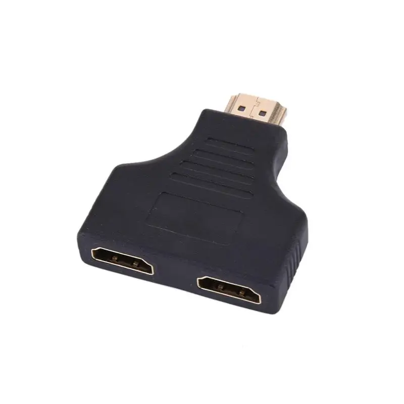 

HDMI to HDMI Converter Y Splitter 1080P 1 in 2 HDMI Splitter Male to 2 Female conversion Head Adapter Male to Female Connector