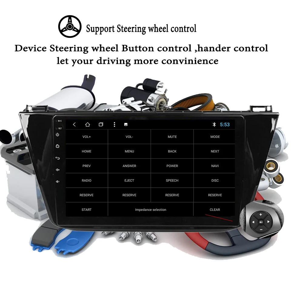 Discount 2din 2.5D Android 9.1 Car DVD Multimedia player for VW Tiguan 2 Mk 2 2016 2017 2018 2019 car radio GPS navigation Tape Recorder 1