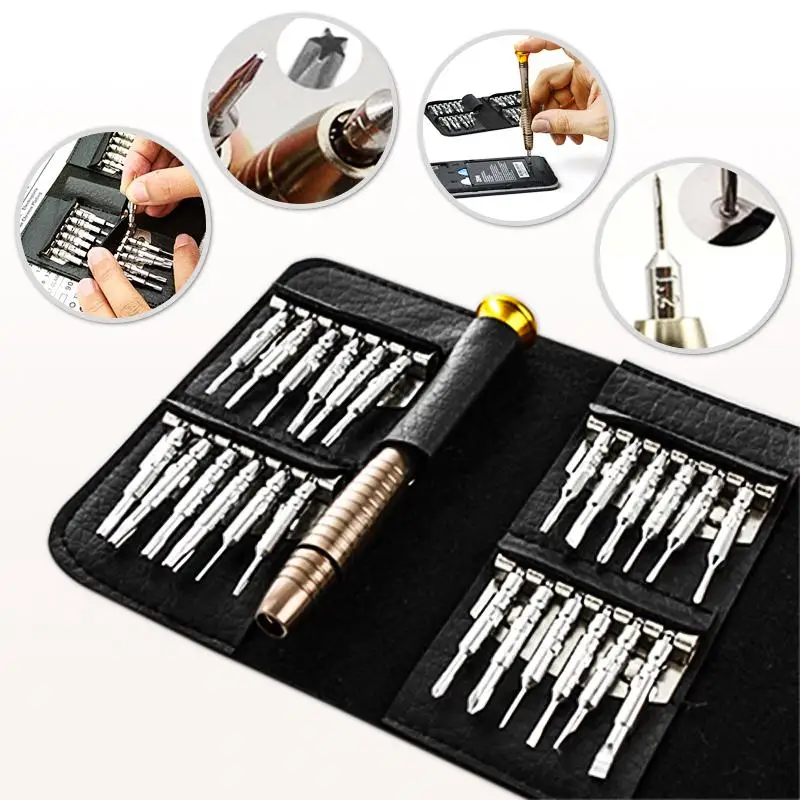 DANIU 25 in 1 Multi purpose Precision Screwdriver Wallet Set Repairtools For Computer Mobile font b