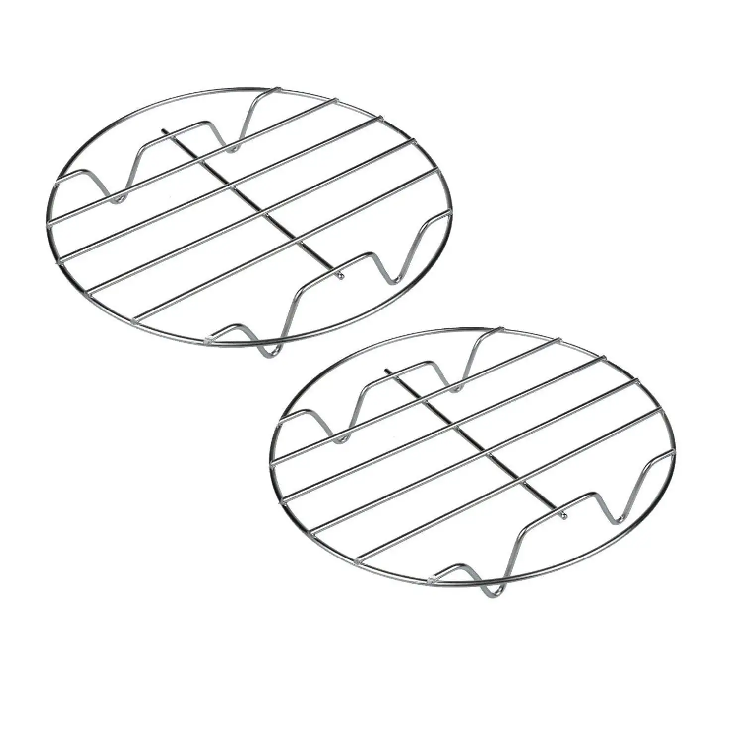 

7 Inch Air Fryer Rack Cooking Steaming Cooling Multi-Purpose 304 Stainless Steel Round Rack Cross Wire Stand Cookware Fit for