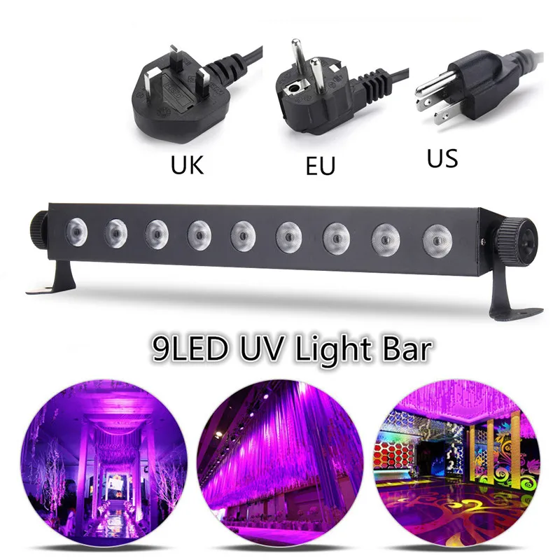

UV LED Night Light Christmas Stage Purple Lighting Effect Wall Lamp For DJ Disco KTV Bar Party Indoor Lighting UK/EU/US Plug