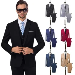 2 Pcs Mens Fashion Plaid Boutique Formal Business Suit Jackets Men Groom Wedding Dress Suit Coats Mens Casual Suit Blazers 2 Pcs Mens Fashion Plaid Boutique Formal Business Suit Jackets Men Groom Wedding Dress Suit Coats Mens Casual Suit Blazers