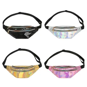

Fashion Fanny Packs Multifunction Reflective Laser Belt Bags stylish Women Bum Waist Bags