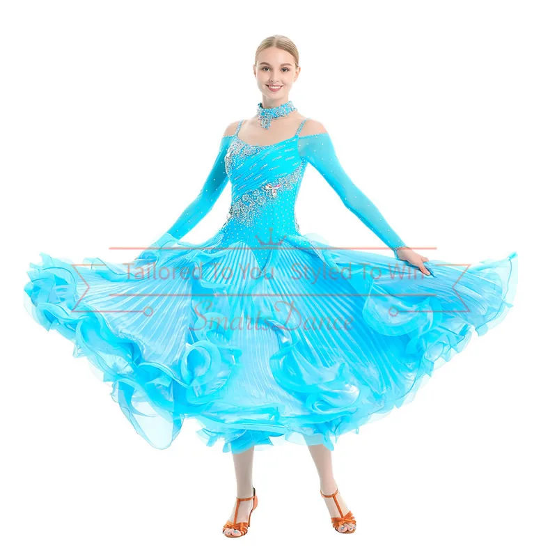 

blue standard ballroom dress sparkly ballroom dresses dance dress ballroom dance dresses for sale custom made free shipping
