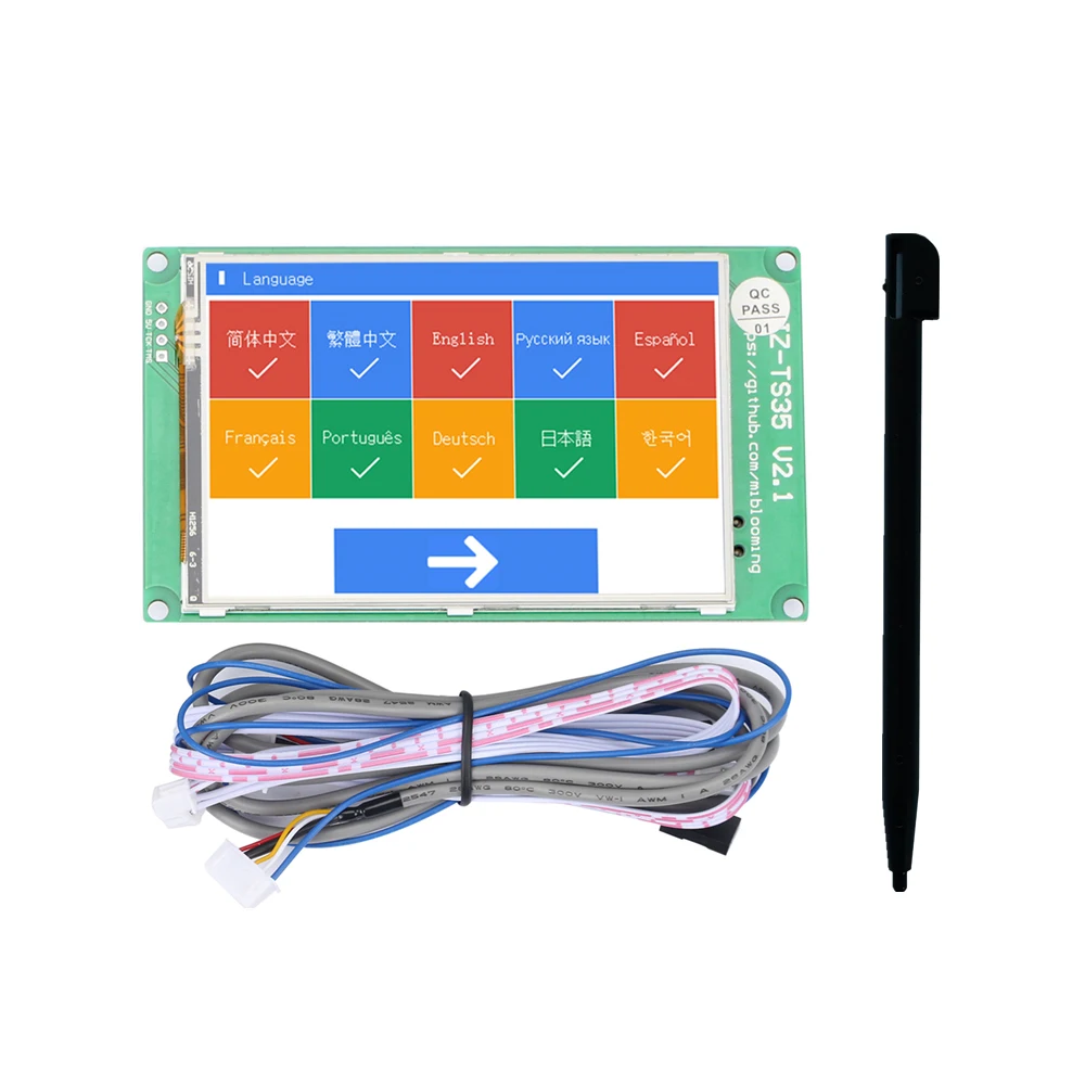Jz-Ts35 3,5-дюймовый Сенсорный экран Дисплей доска совместим с Ramps1.4 Mega2560 Marlin 3D-принтеры аксессуары