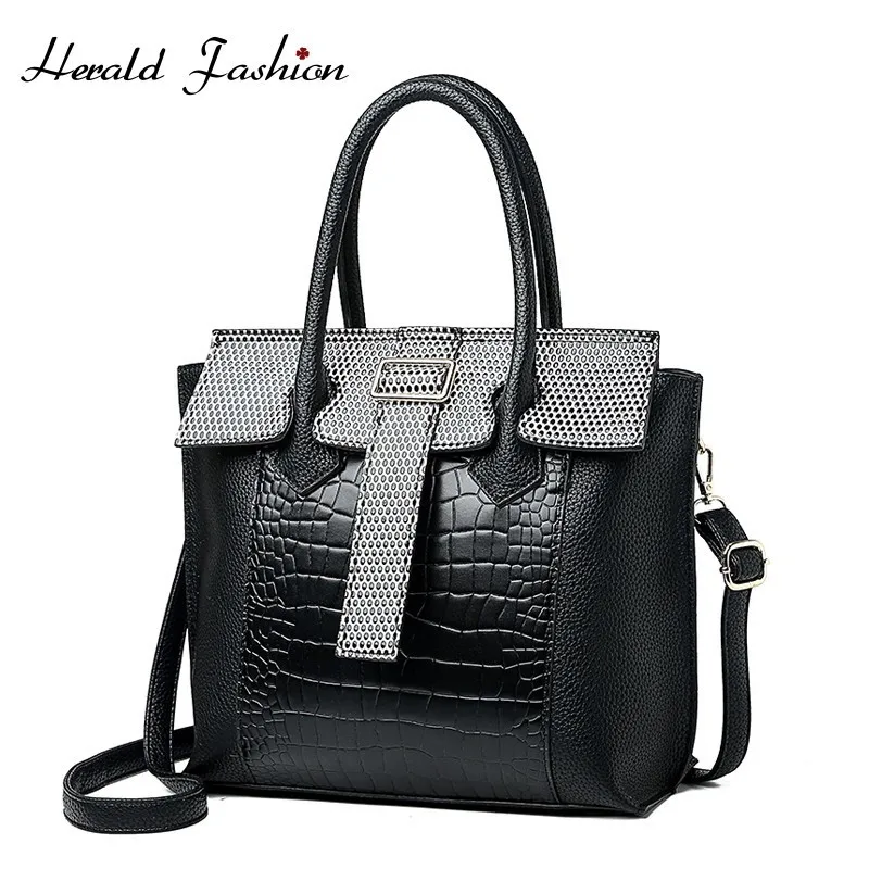 

Herald Fashion Women Casual Tote Bag Female Handbag Large Quality Leather Shoulder Bag Ladies' Vintage Messenger Crossbody Bag