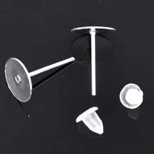 250 пар посеребренные серьги столб ж/пробки 12x8 мм(B11068