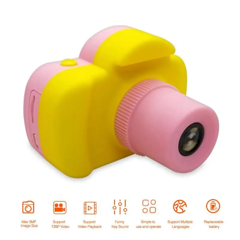 1 8 дюйма TFT экран детская мультипликационная цифровая камера 720P 0.3MP Пылезащитная