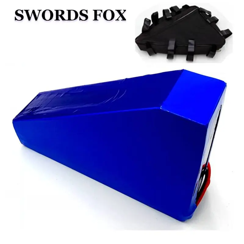 

SWORDS FOX 48V 20AH 1000W 1200W electric bike battery 48v 750W 1000W triangle battery for ebike with 54.6V 2A charger and bag