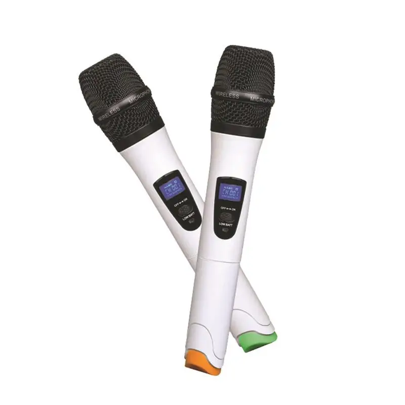 

VHF200-270MHz Mic Dual Handheld VHF Wireless Microphone Dynamic And LCD Receiving System Karaoke For Computer PC TV
