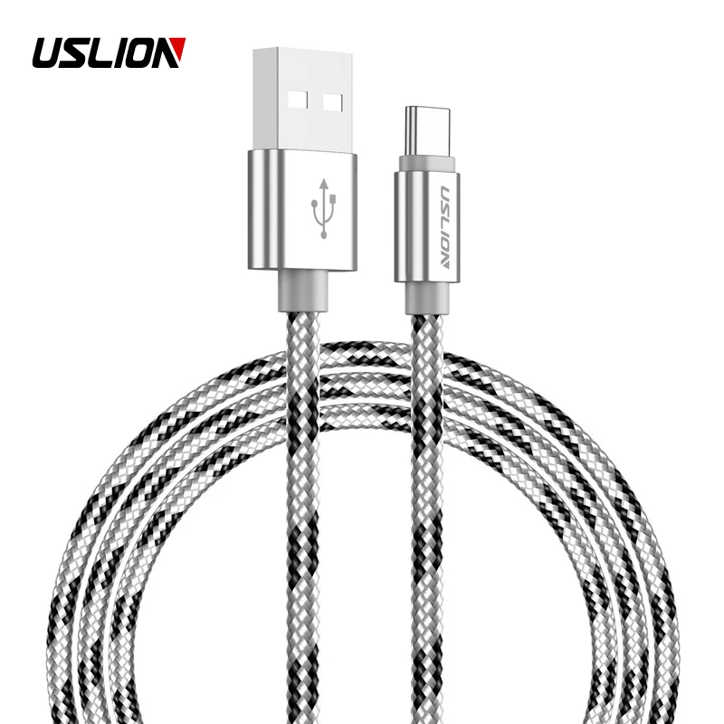 USLION Type C Fast USB Charging Cable For Samsung S9 S8 Note 8 Huawei Xiaomi mi6 Adapter Type-c Data Cord Phone Charger | Мобильные