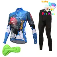 เด็ก Ropa Ciclismo หญิงฤดูใบไม้ผลิและฤดูใบไม้ร่วงยาวเสื้อขี่จักรยานชุดเด็กเสื้อผ้าจักรยานเสื้อผ้าจักรยาน