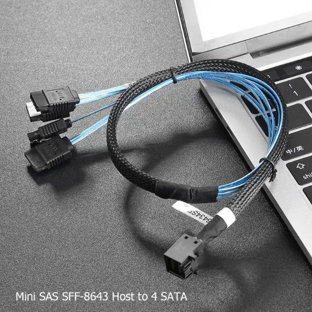 Special Offers VAKIND Mini SAS SFF-8643 Host to 4 SATA 7pin Target Hard Disk 12GB Data Server Adapter Cable for LSI/Adaptec SAS Card Connectors Special Offers VAKIND Mini SAS SFF-8643 Host to 4 SATA 7pin Target Hard Disk 12GB Data Server Adapter Cable for LSI/Adaptec SAS Card Connectors